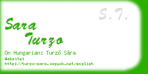sara turzo business card