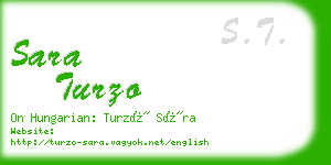 sara turzo business card